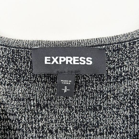 Express Gray Silver Sparkly V Neck Bodysuit Sz S - Picture 2 of 5